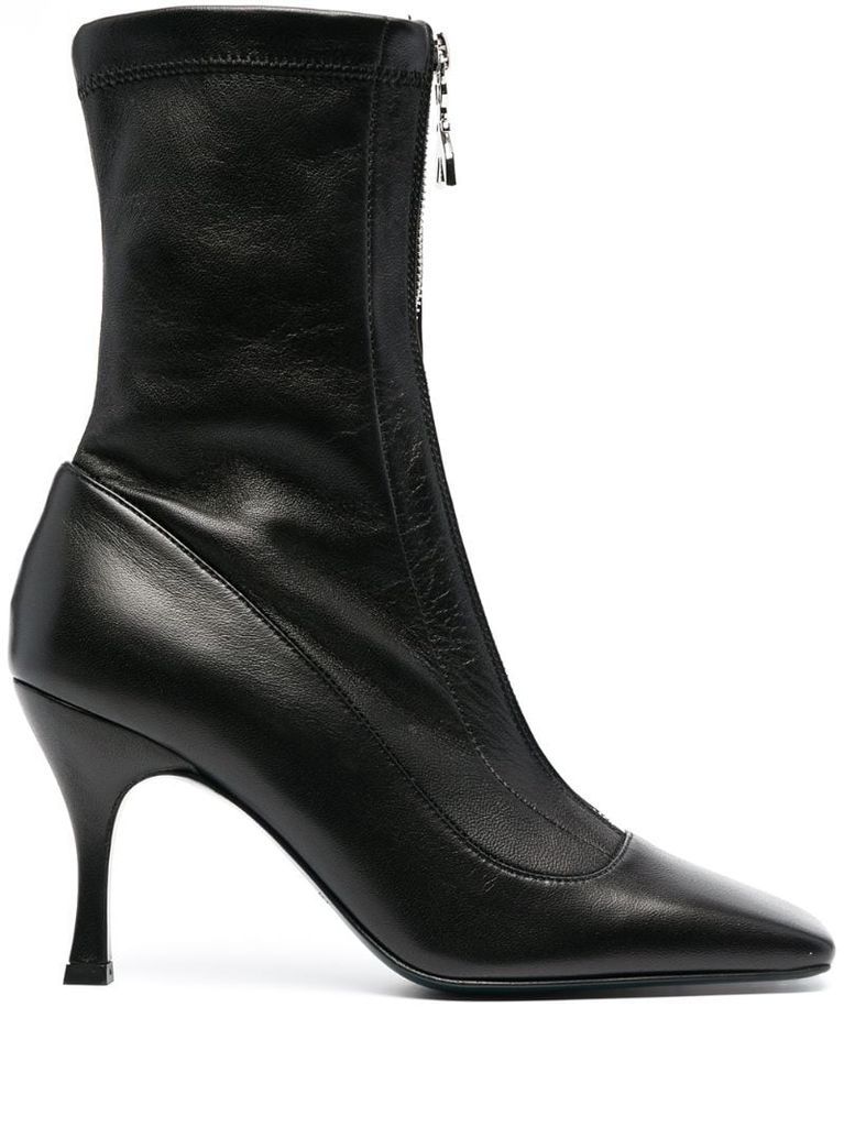 square-toe ankle boots
