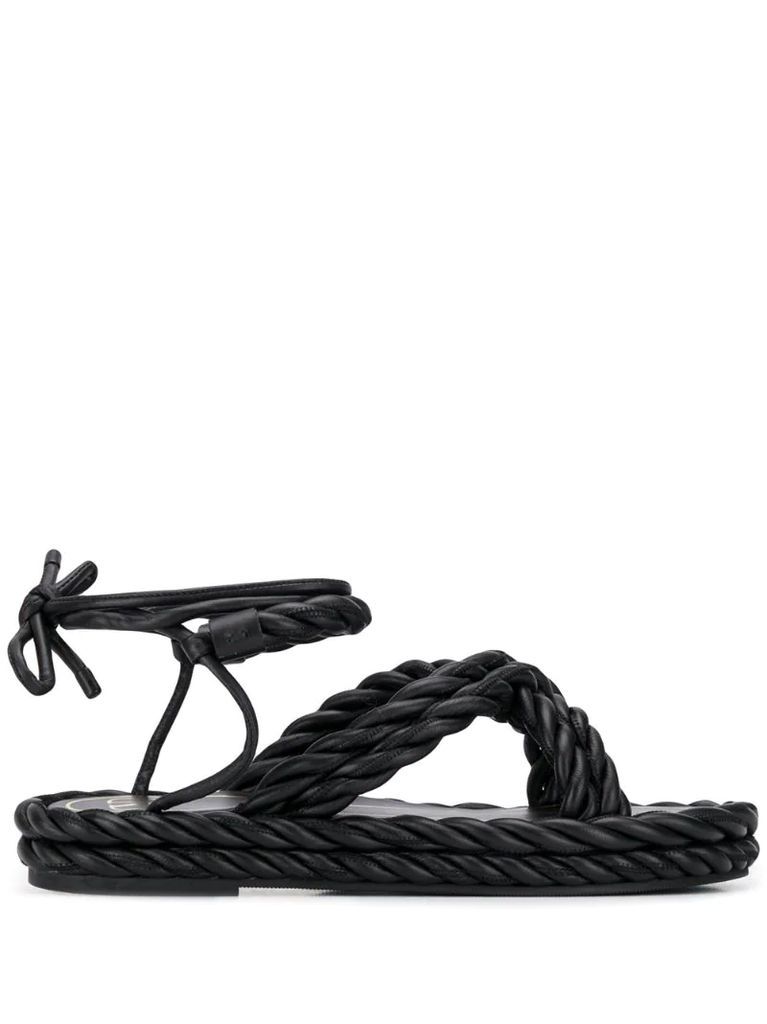 The Rope ankle-tie sandals