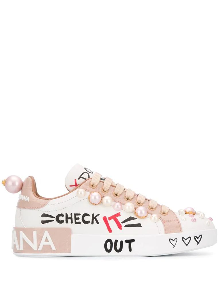 graphic print sneakers