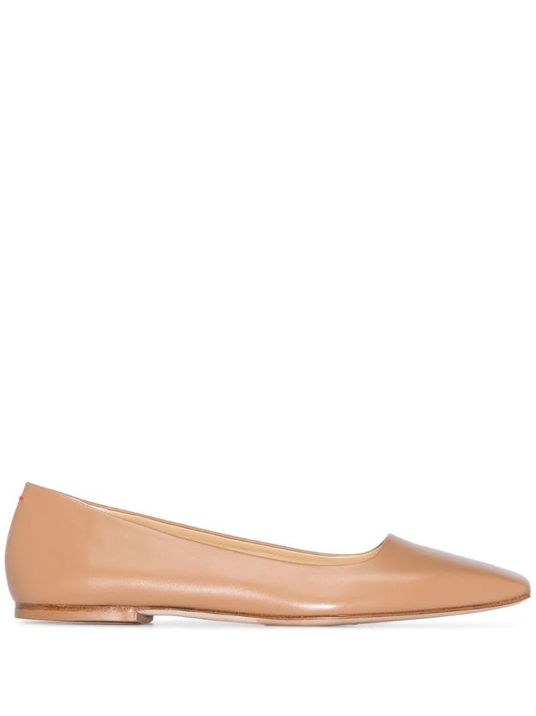 Gina square-toe ballerina shoes