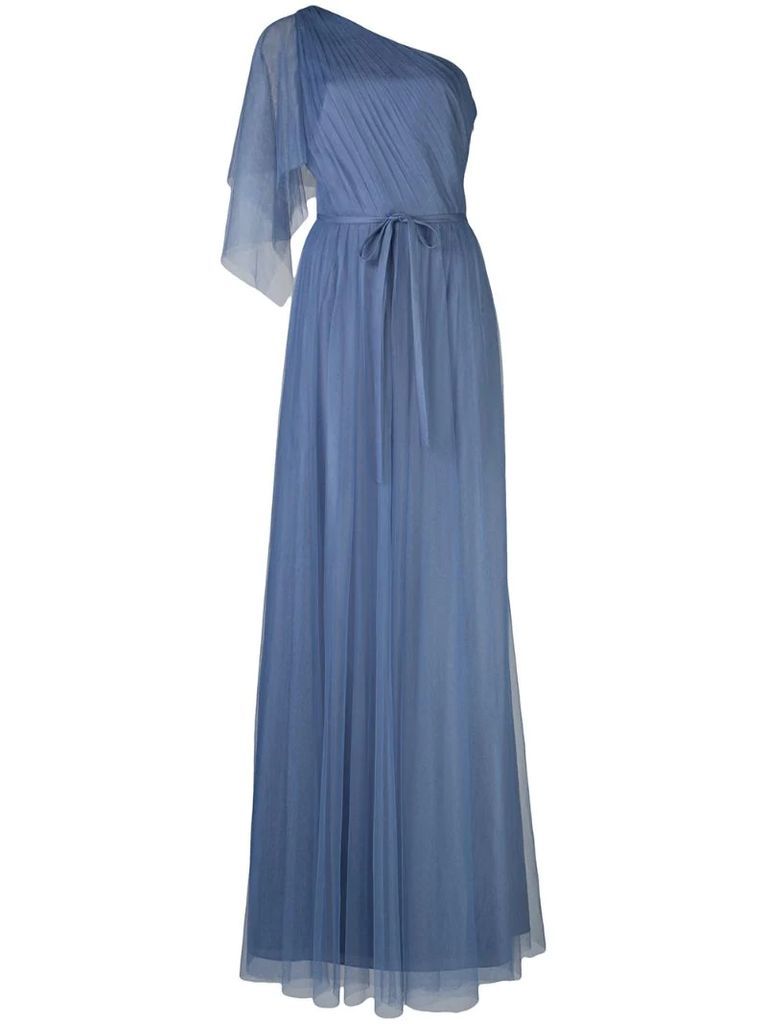 one shoulder bridesmaid gown