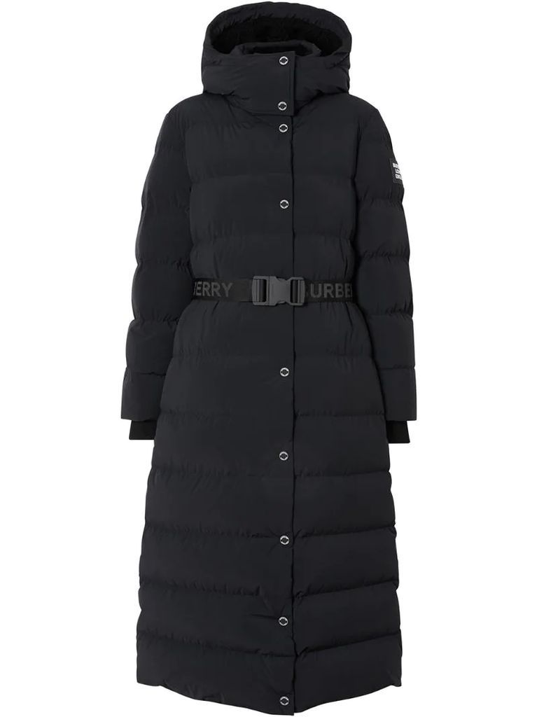 hooded puffer coat