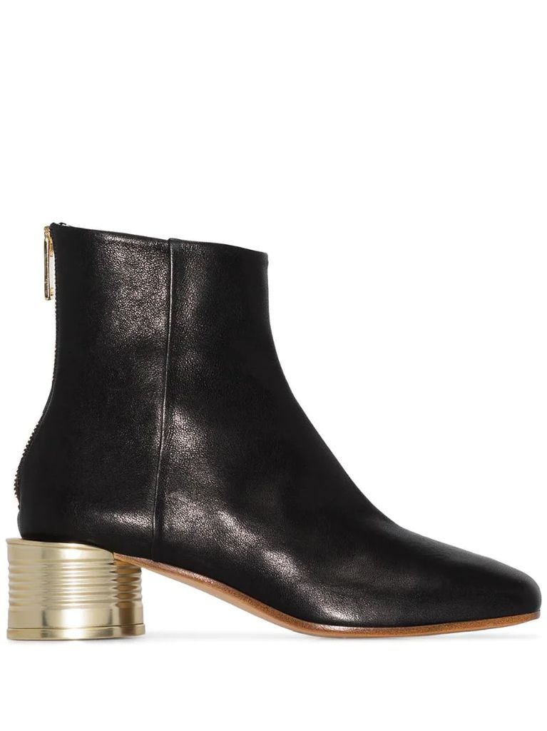 50mm leather ankle boots