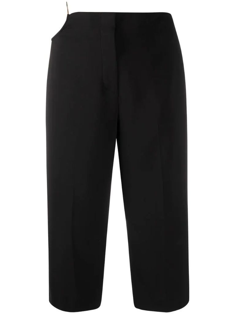 O-ring cropped trousers