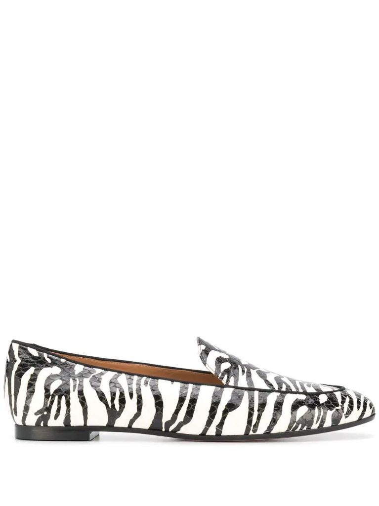 zebra pattern loafers