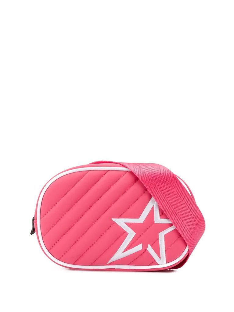 star patch quilted belt bag