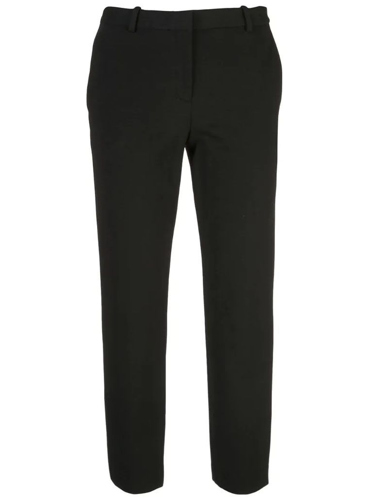 cropped mid-rise trousers