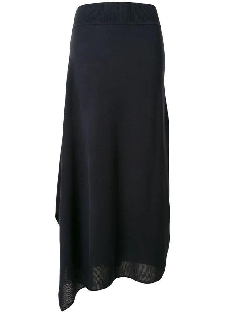 side-slit asymmetric skirt