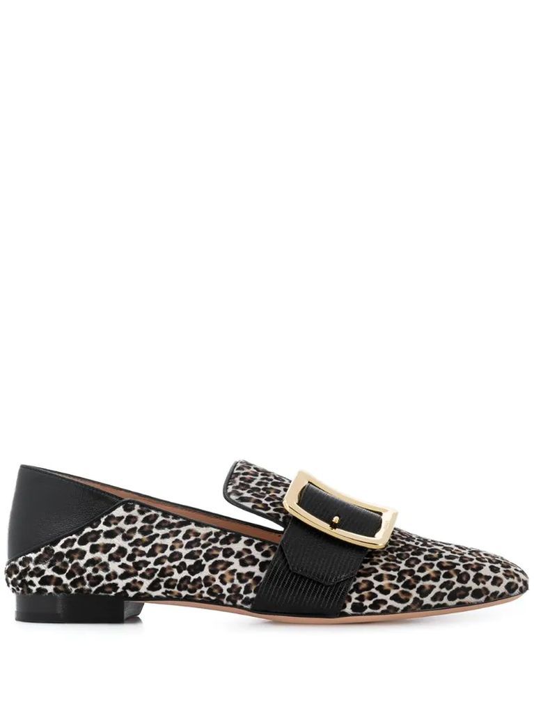 leopard print loafers