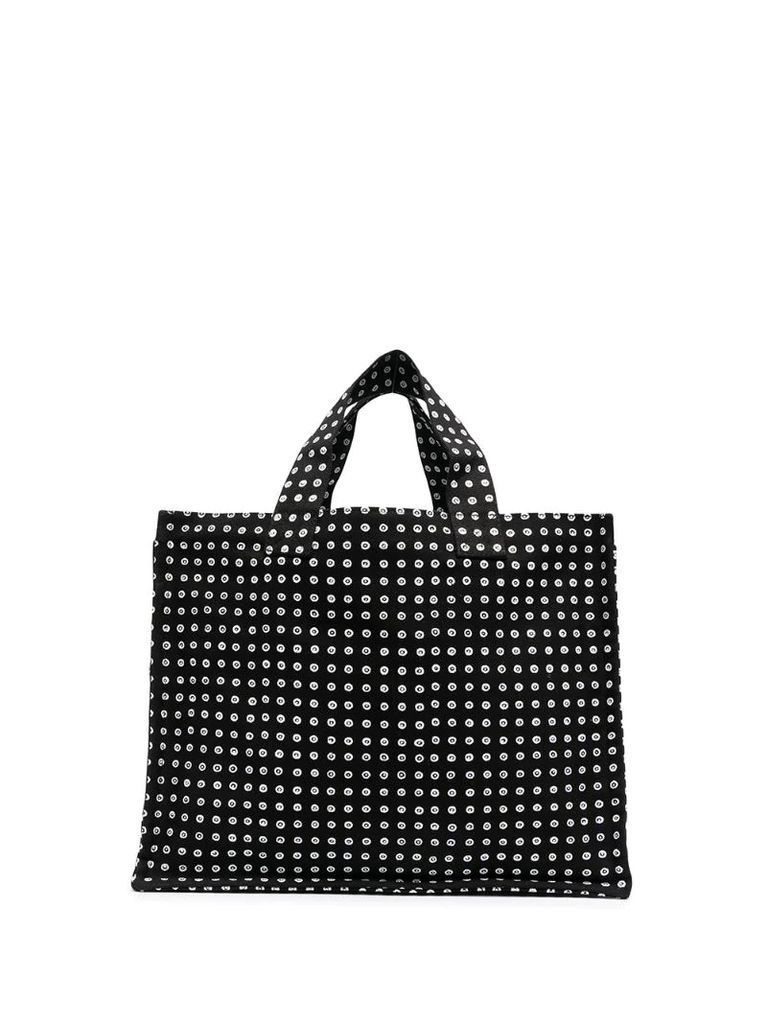 polka dot print tote bag