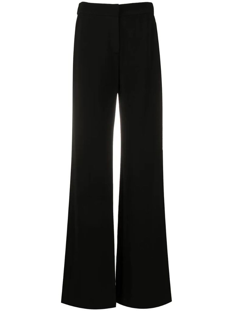 high-waisted wide leg trousers