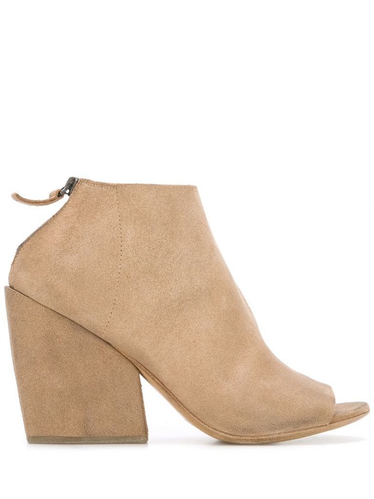 open-toe ankle boots