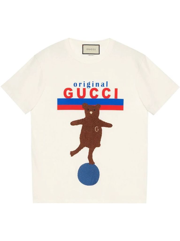 Original Gucci bear-patch oversize T-shirt