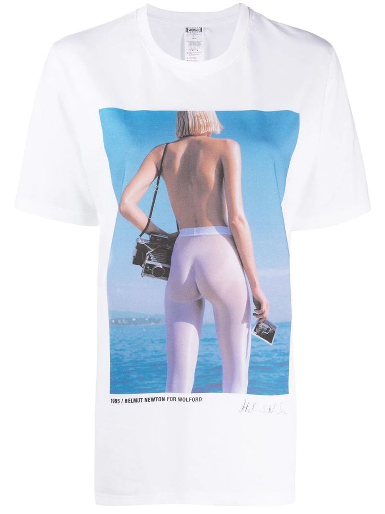 x Helmut Newton photo-print T-shirt