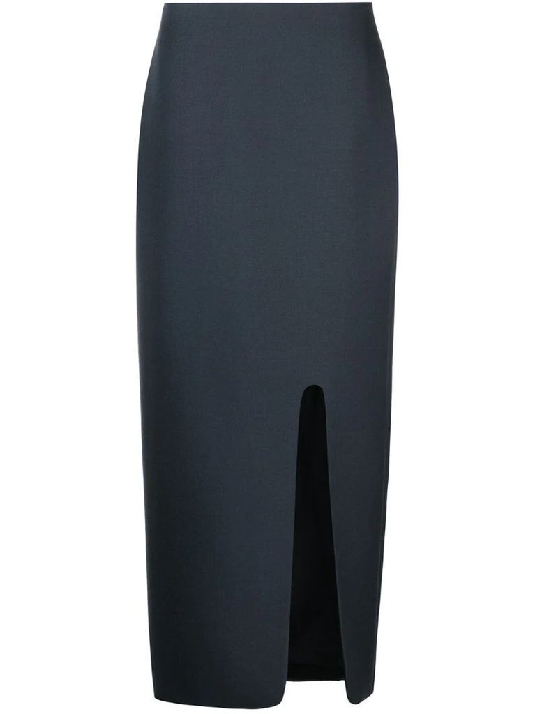 slit-detail long skirt