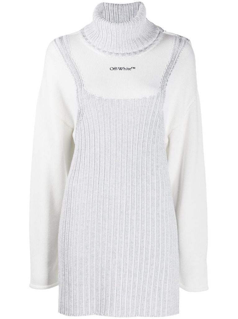 mini dress motif sweater