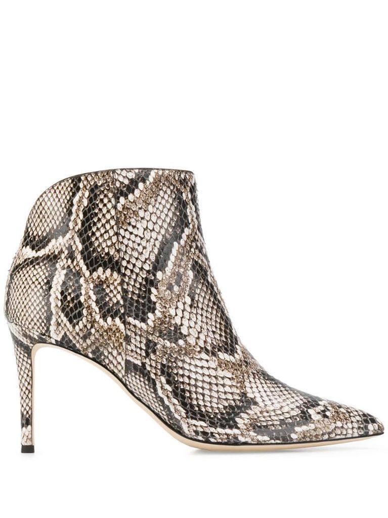 Tysha snakeskin effect boots