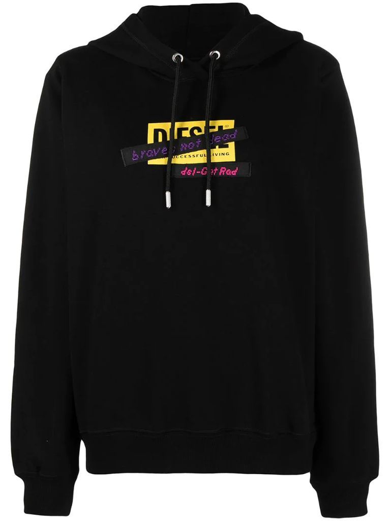 F-Ang-HOOD-R20 embroidered tape cotton hoodie