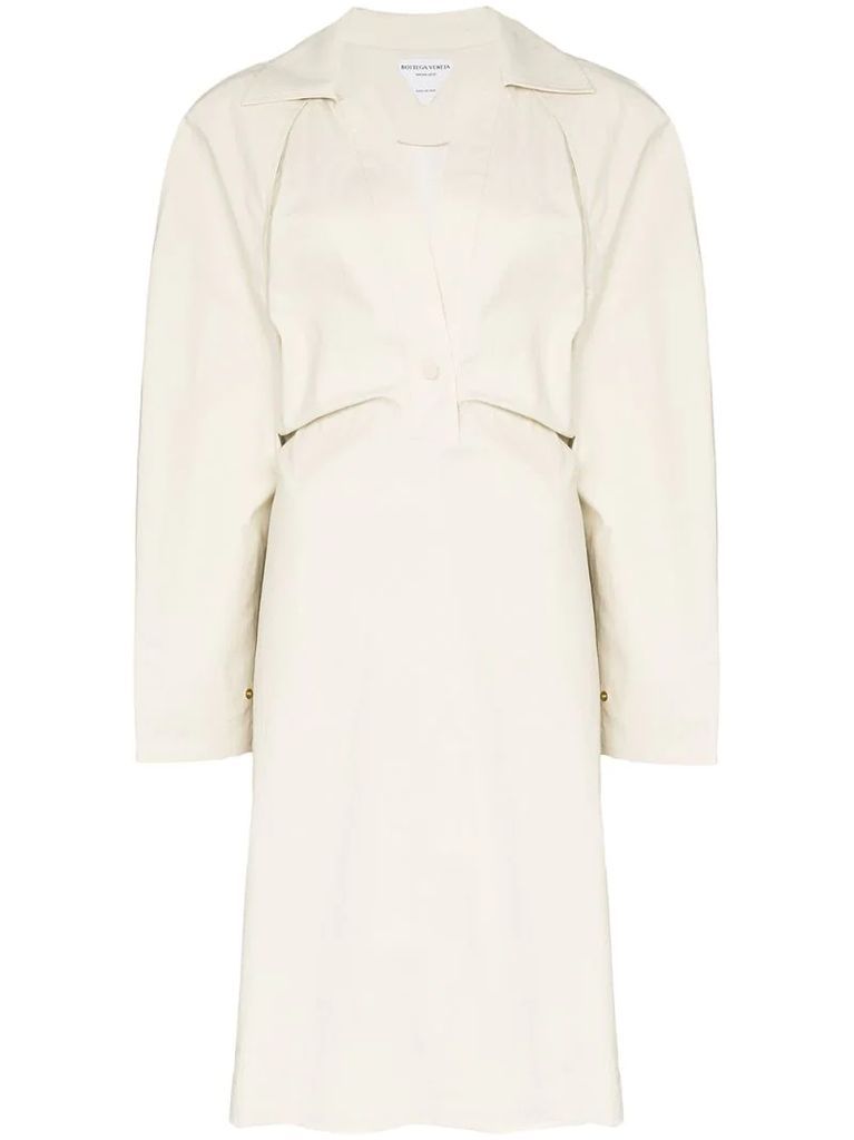 storm-flap trench dress