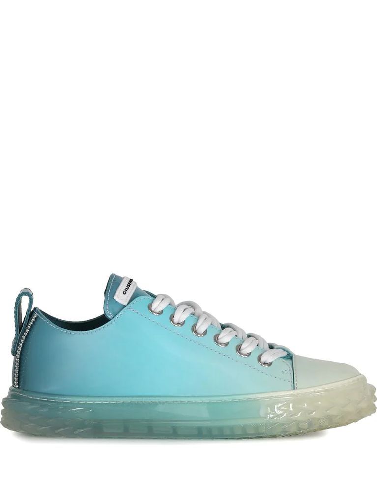 gradient lace-up sneakers
