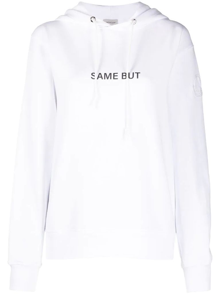 slogan-print hoodie
