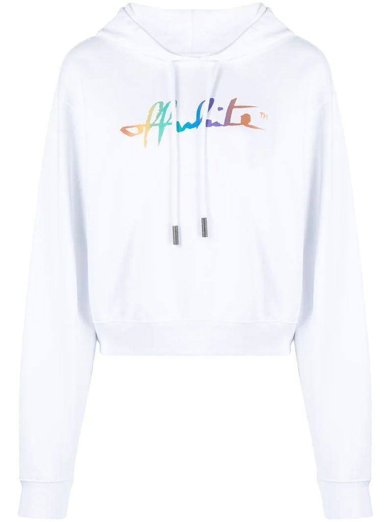 Rainbow logo hoodie