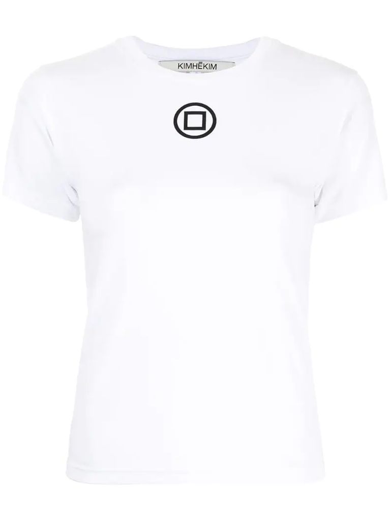 circle print T-shirt