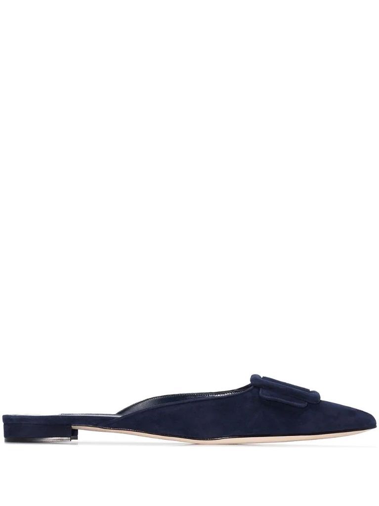 Maysale buckled flat mules