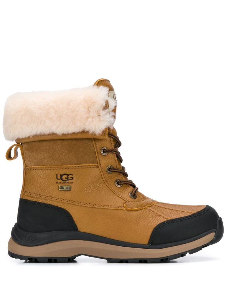 shearling lined lace-up boots