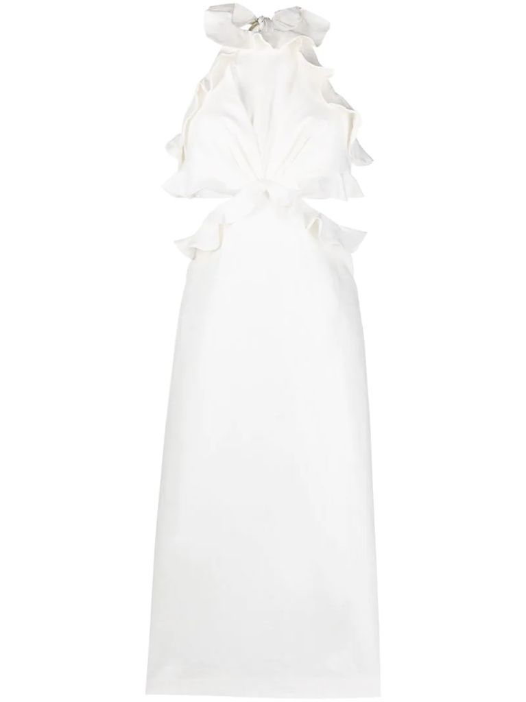 The Lovestruck ruffle detail midi dress