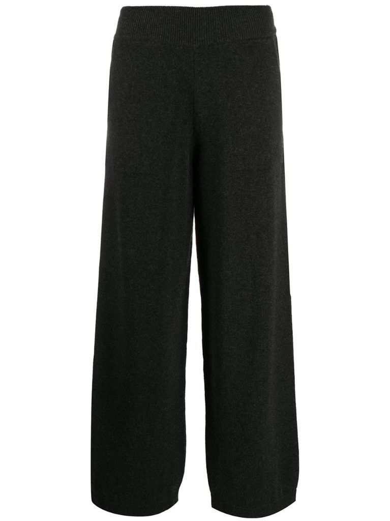 wide leg knitted trousers
