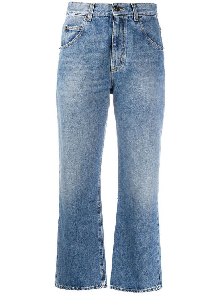 cropped mid-rise jeans