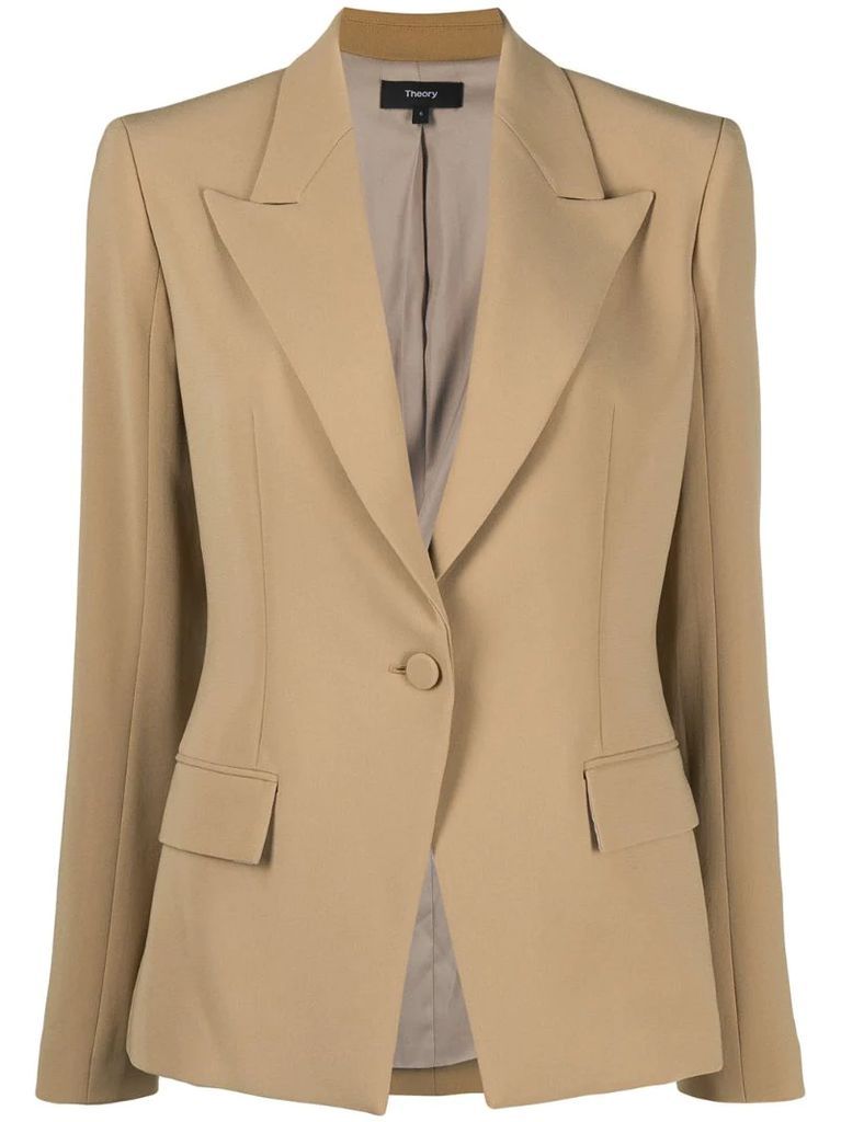 peak-lapel tailored blazer