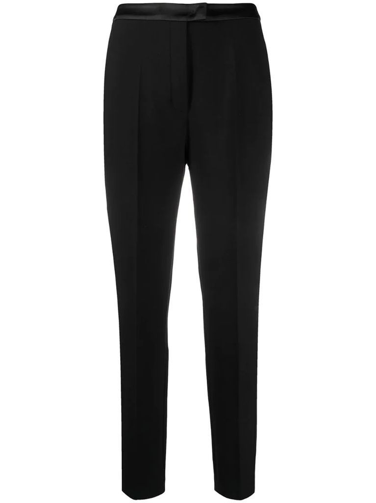 striped-detailing tailored trousers
