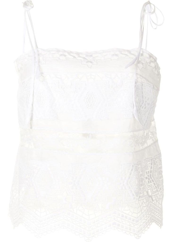 embroidered lace top