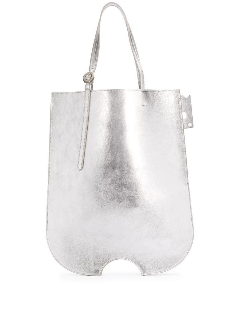 metallic-effect shoulder bag