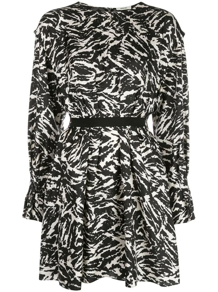 zebra-print mini dress