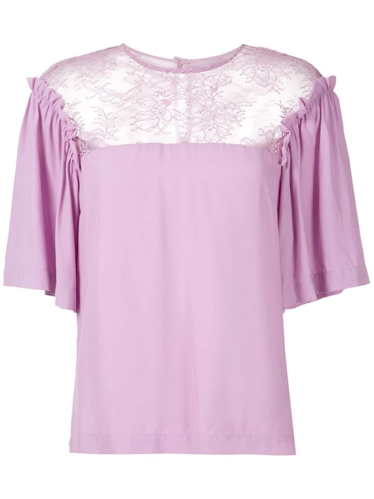 lace panels blouse