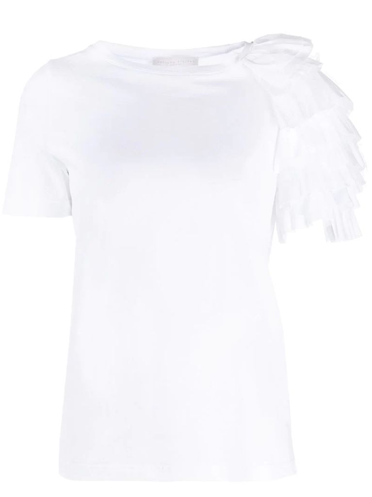 ruffle-embellished T-shirt