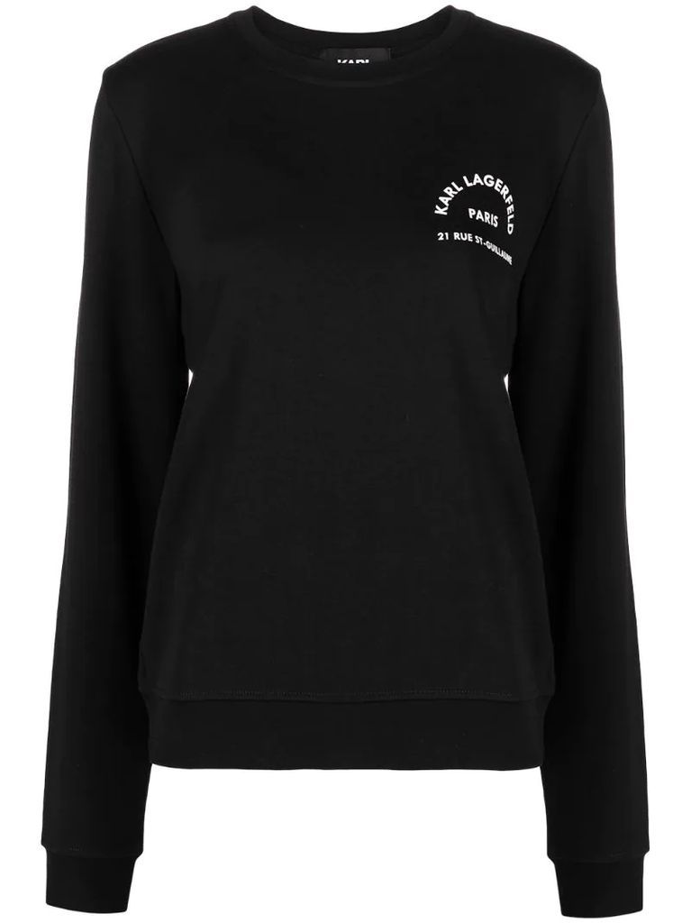 slogan-print organic cotton sweatshirt