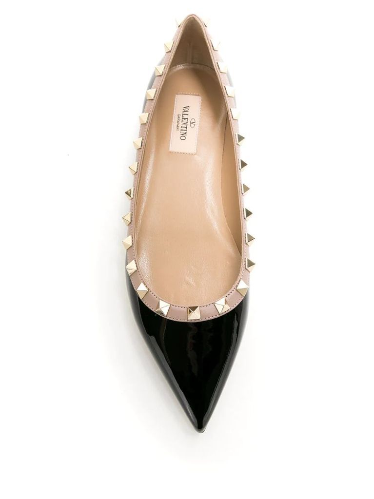 Rockstud slip-on ballerina shoes