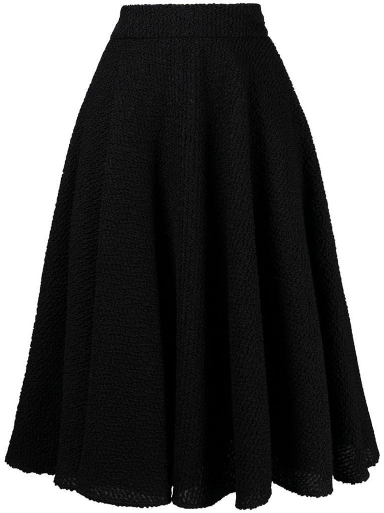 textured high-waisted skirt