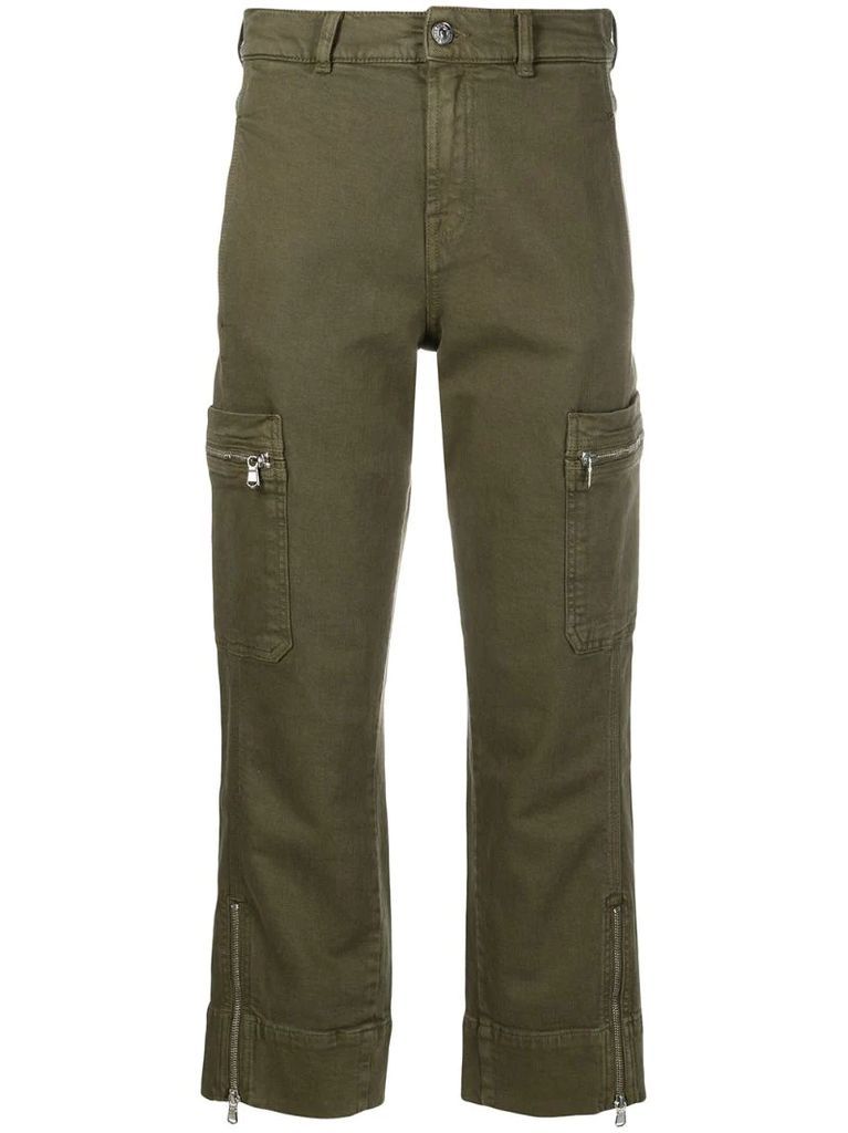 mid-rise cropped trousers