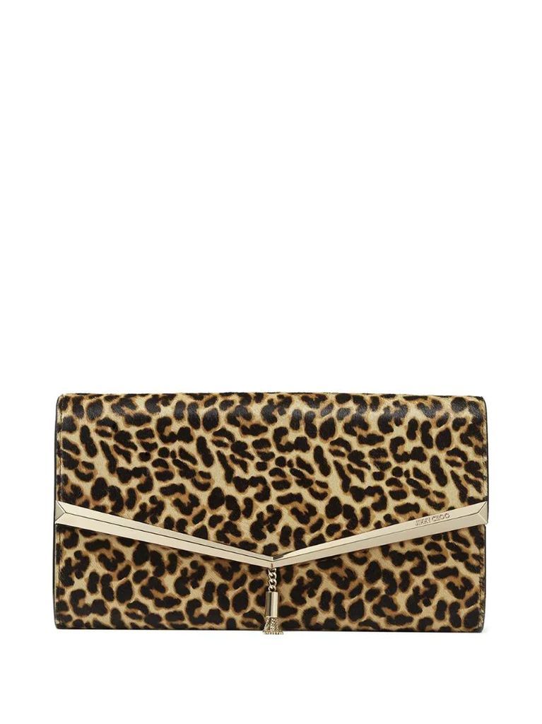 Elish leopard-print clutch bag