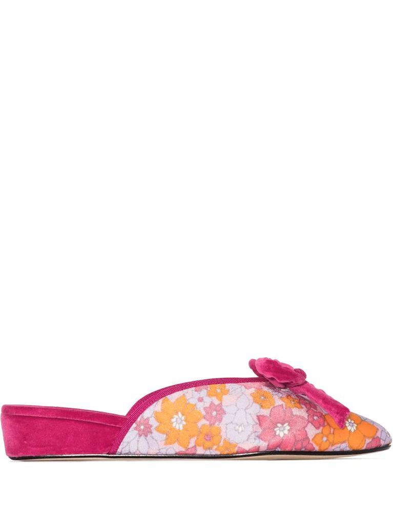 Daphne floral-print slippers