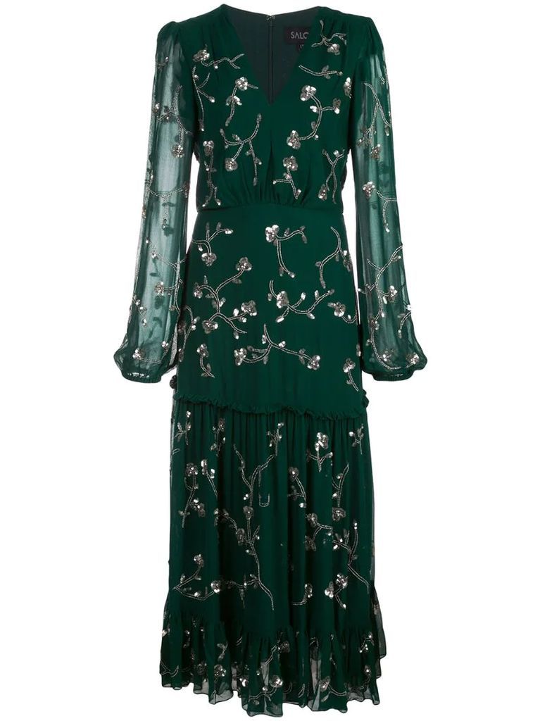 Devon embellished silk dress