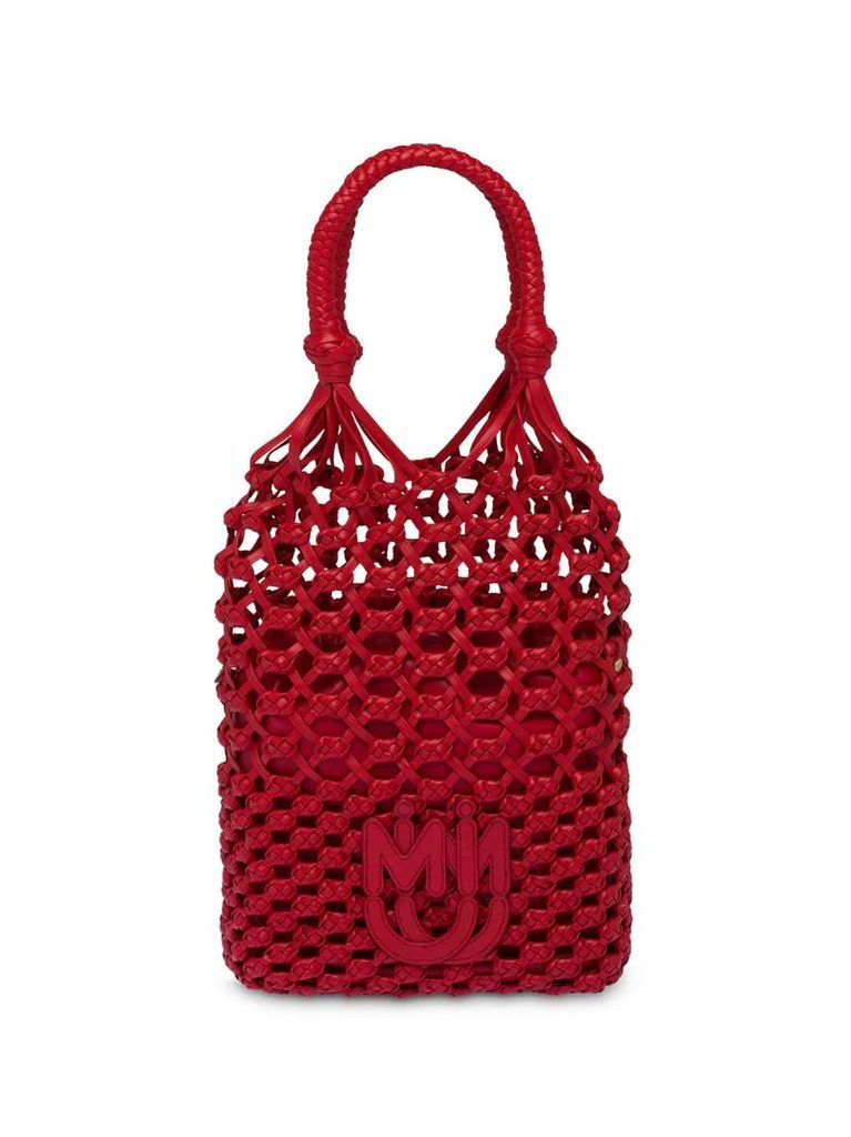 Macramé branded handbag