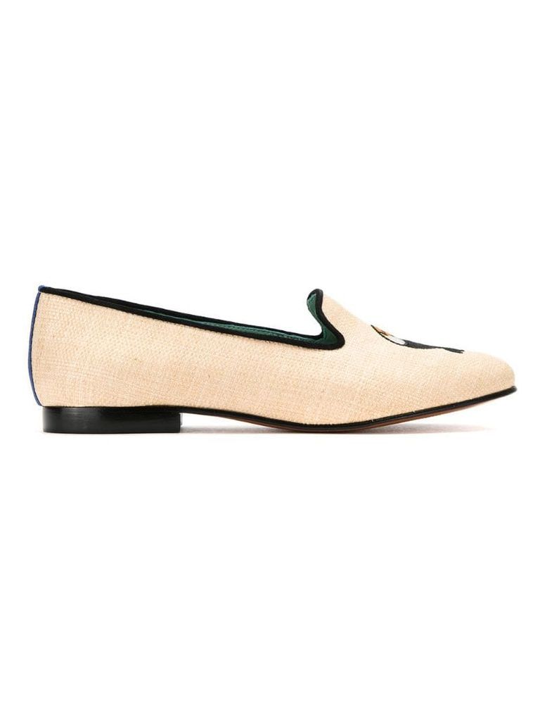 leather and straw Tucano loafers