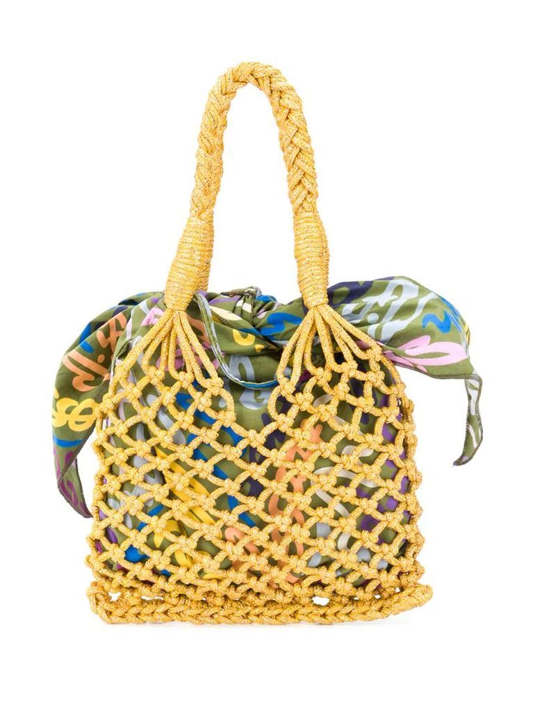 open knit tote