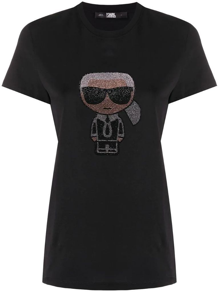 Ikonik rhinestone Karl T-Shirt